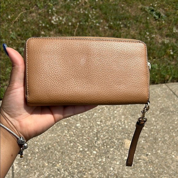 Coach Brown Wristlet with Pins - Picture 4 of 5